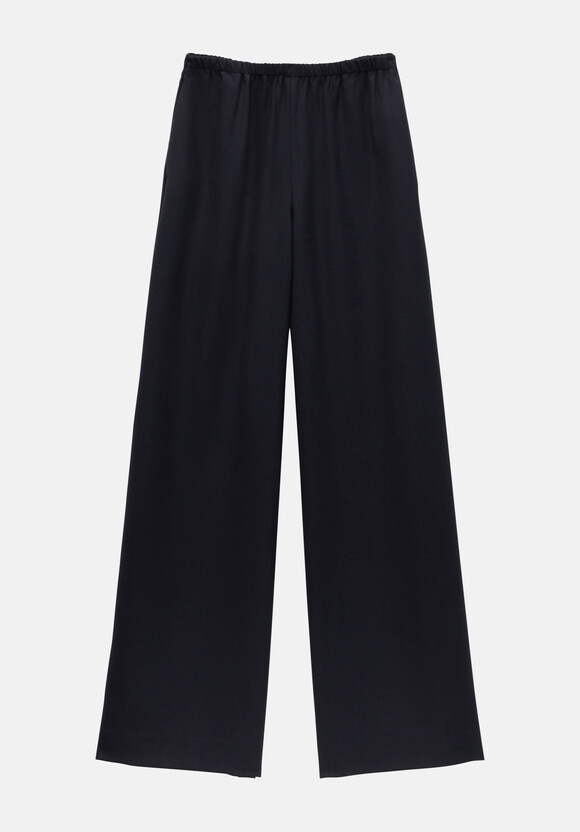 Alpa Wide Leg Wool Blend Trousers