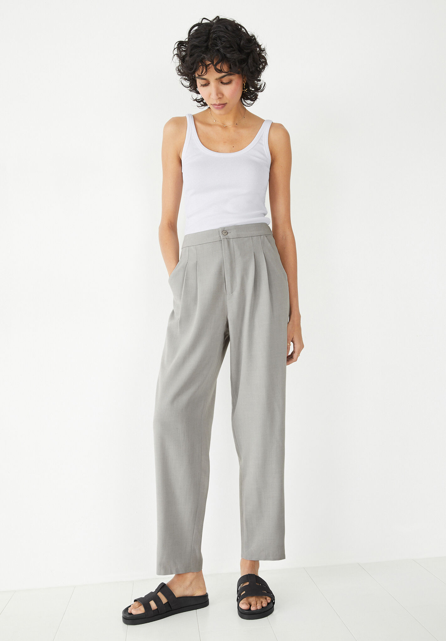 Brunello Cucinelli grey Cashmere Tapered Trousers  Harrods UK