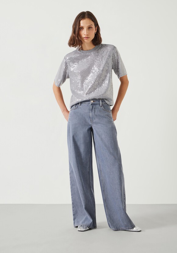 Nova Pintuck Wide Leg Jeans