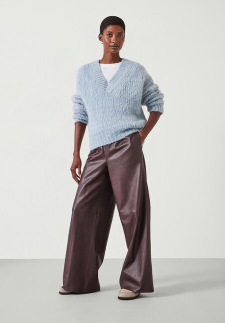 Frankie Relaxed Textured V Neck Jumper