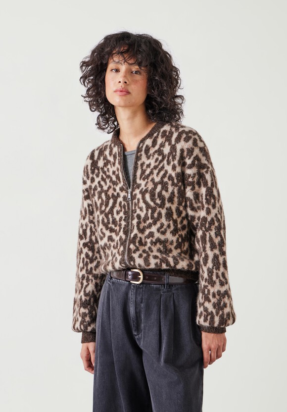 Susie Brushed Animal Bomber Jacket