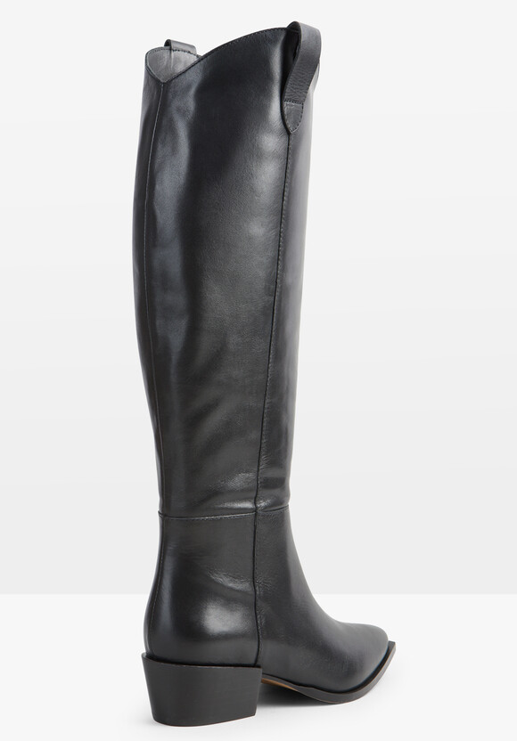 Hailey Leather Western Knee Boot