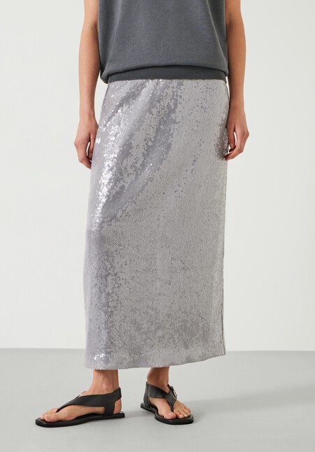 Anais Sheer Sequin Midi Skirt