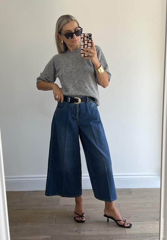 Ella Wide Leg Cropped Jeans