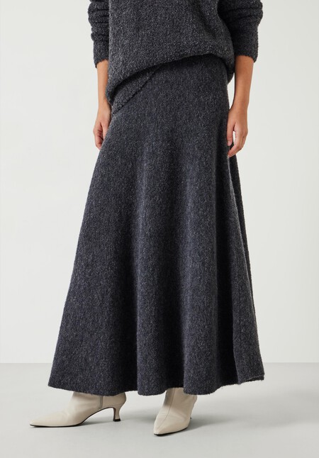 Bea Boucle Knitted Midi Skirt