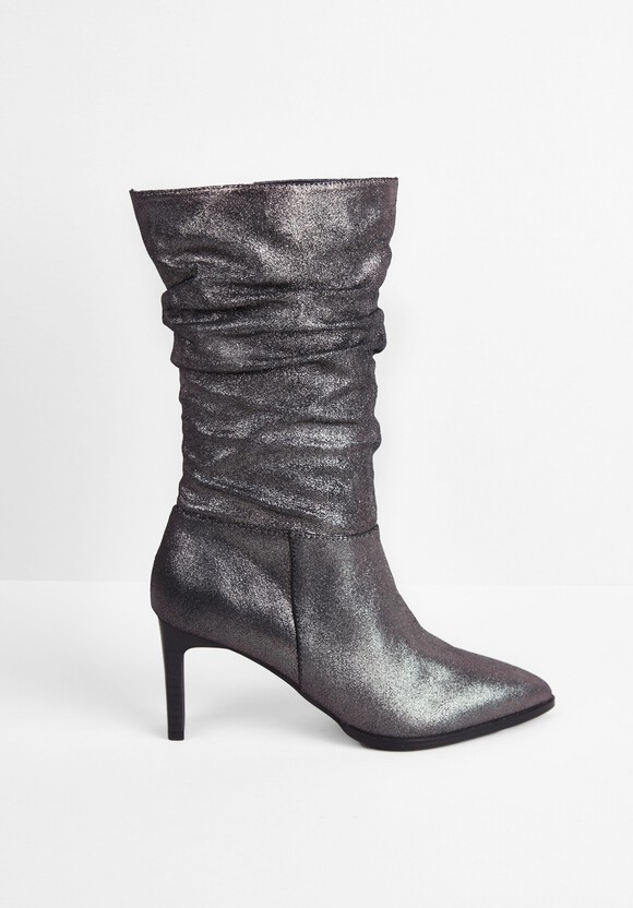 Fen Metallic Leather Boots