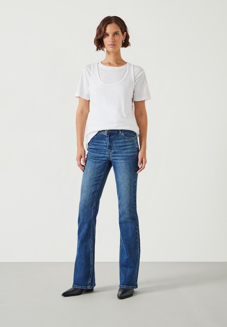 Eliana Mid Rise Bootcut Jeans