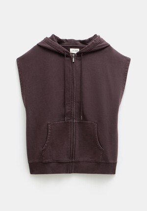 Sarah Sleeveless Zip Through Hoodie