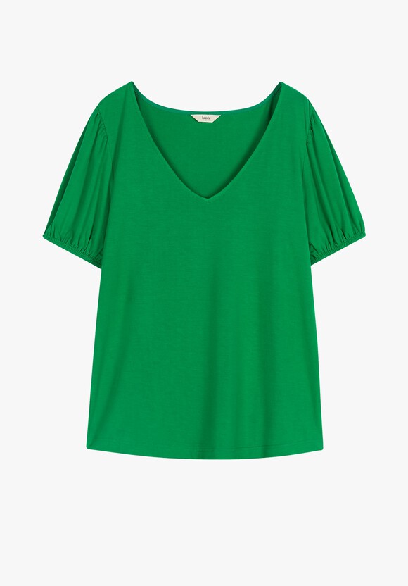Ally Puff Sleeve Jersey Top