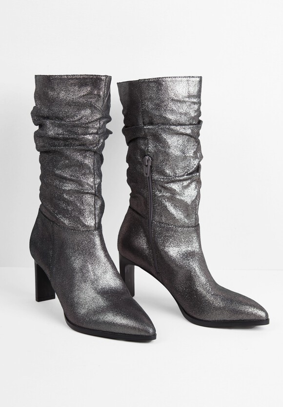 Fen Metallic Leather Boots