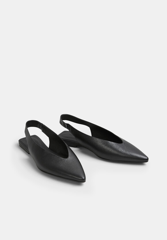 Liah Slingback Pointed Leather Flats