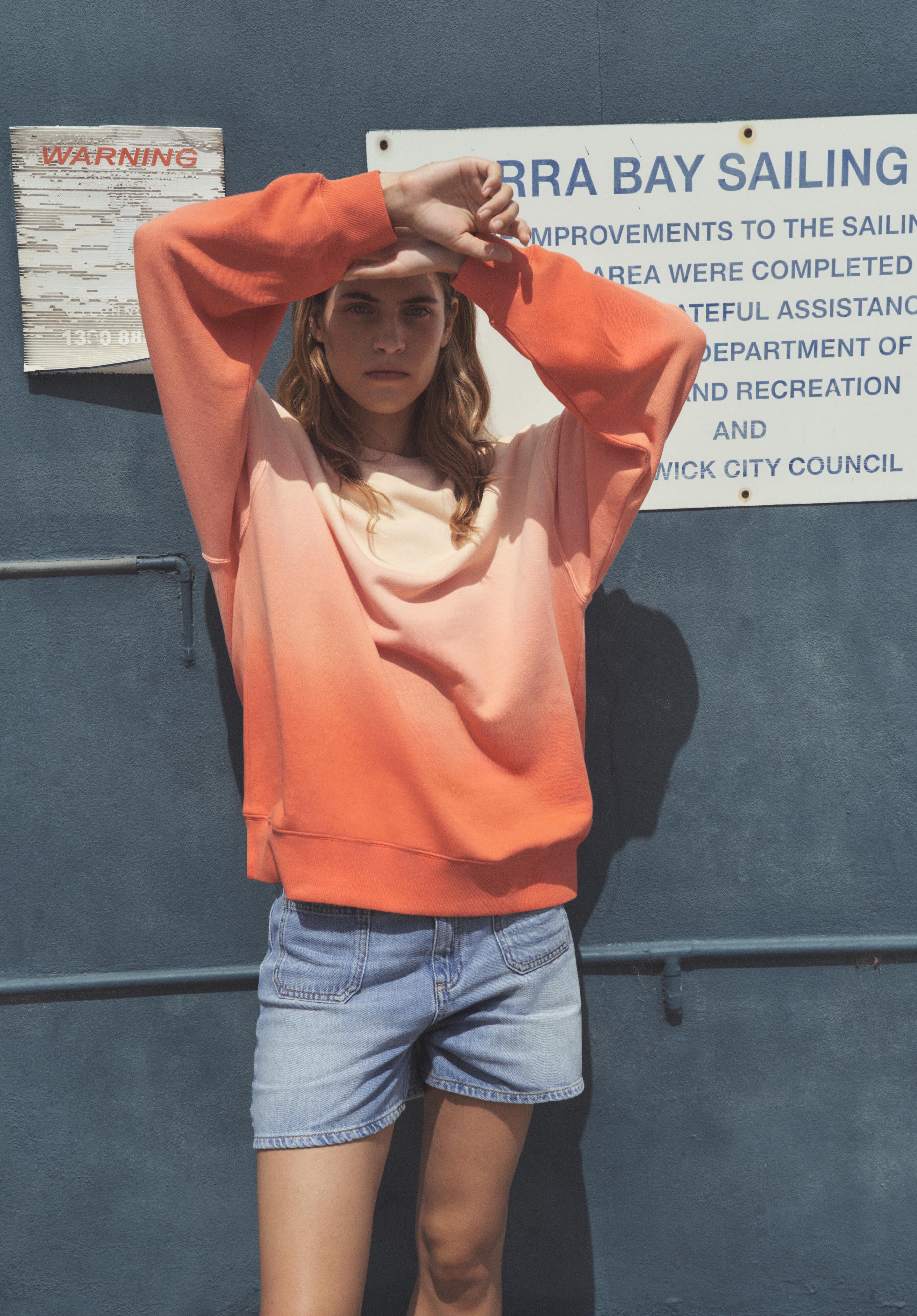 Ombre Quaden Oversized Sweatshirt | Peach Quartz | hush