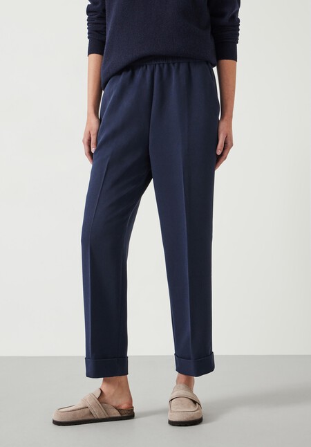 Slim Pull On Suit Trousers