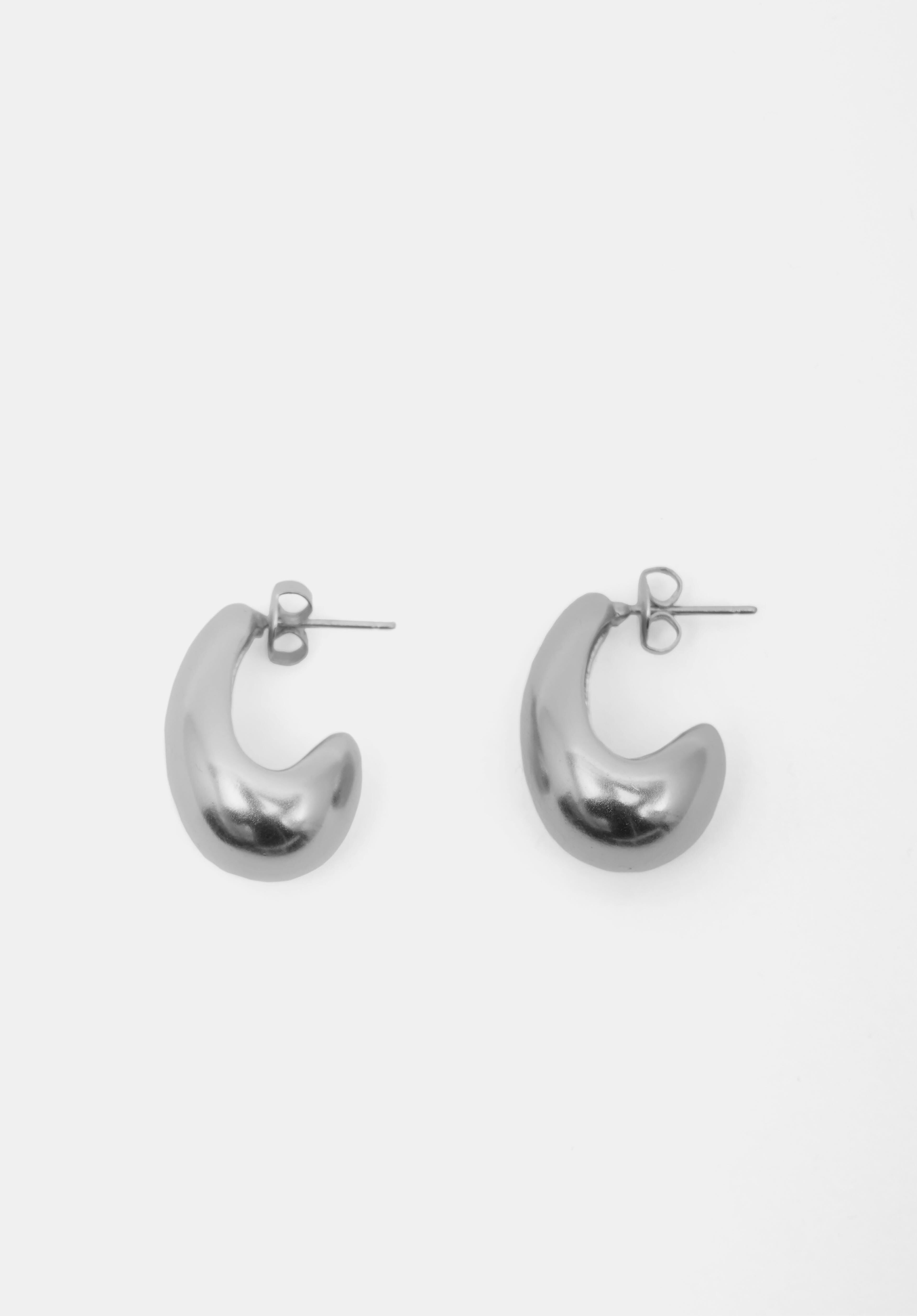 Parker Teardrop Hoop Earrings | Silver - Jewellery | hush