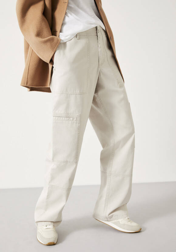 Sydney Cotton Utility Trousers | Light Beige | hush
