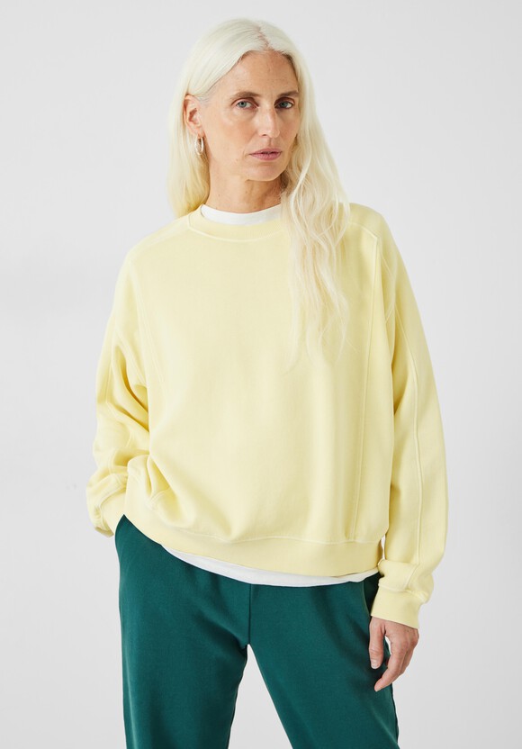 Arlet Seam Detail Sweatshirt | Soft Yellow | hush