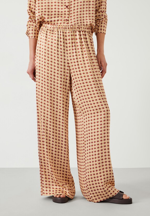 Rita Printed Wide Leg Trousers