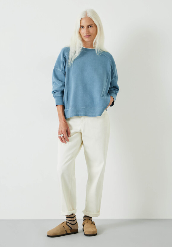 Lucy Seam Detail Sweatshirt, Windward Blue