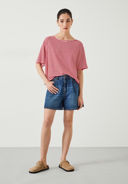 Cici Striped Boxy T-Shirt