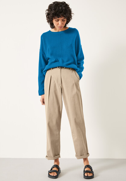 Imogen Cotton Trousers | Washed Brown | hush