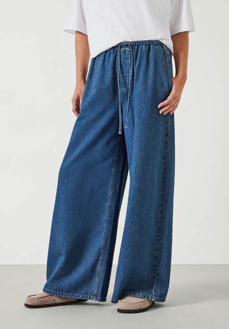 Clio Wide Leg Tie Waist Jeans