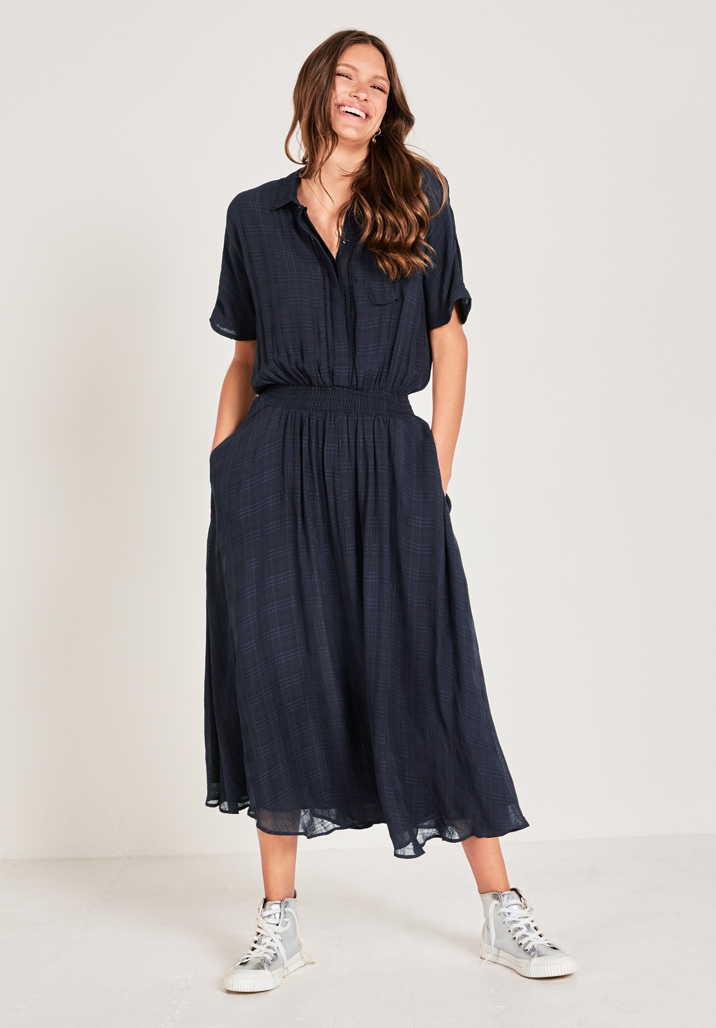 hush voile shirt dress